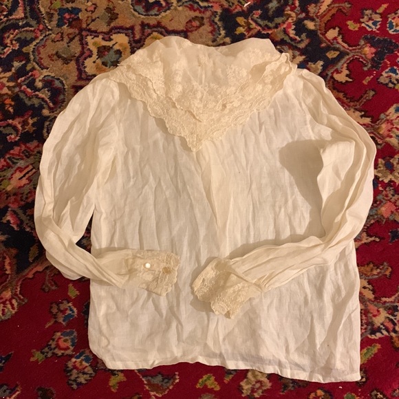 NWT ELEGANT 100% IRISH LINEN BLOUSE - Picture 2 of 7